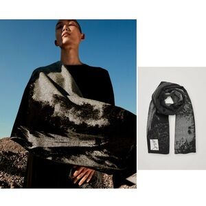 NWOT|COS Korean Limited Ed. Landscape Wool Cashmere Scarf